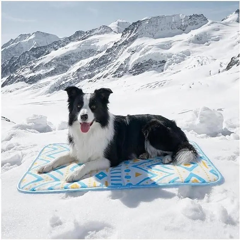 Furrybaby Dog Cooling Mat for Large Dogs, 30"X20" Self Cooling Pet Cooling Mat for Dogs & Cats, QMAX>0.5, Thickened Cool Fiber, Cooling Pad for Dog Bed, Durable Portable Indoor/Outdoor Summer,Blue