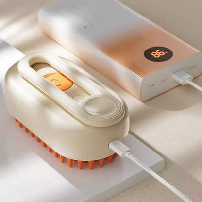 Cat Steam Brush Steamy Dog Brush 3 in 1 Electric Spray Massage Pet Grooming UK