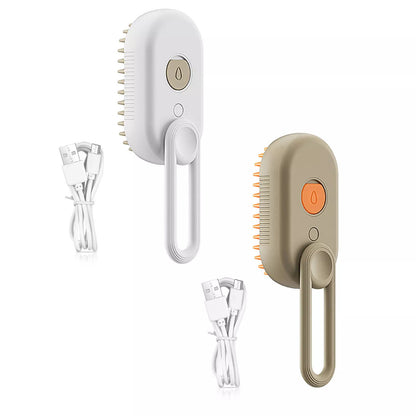 Cat Steam Brush Steamy Dog Brush 3 in 1 Electric Spray Massage Pet Grooming UK